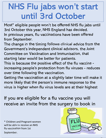 NHS Flu jabs 2025